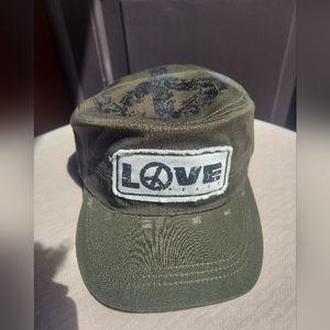 Green Peace and Love cap hat